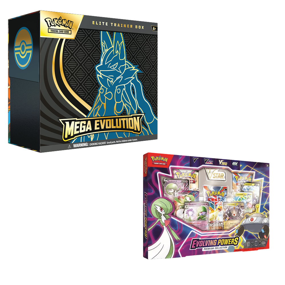 Pokemon TCG - Evolving Powers Collection Box & Mega Evolution ETB (Lucario) - Bundle