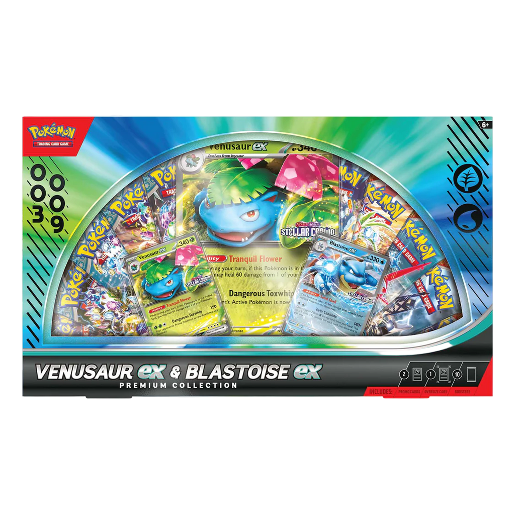 Pokemon TCG - Scarlet & Violet - Venusaur ex & Blastoise ex Premium Collection Box