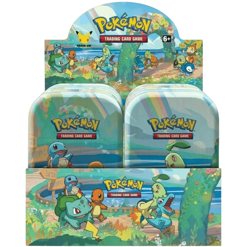 Pokemon TCG - Sword & Shield - Celebrations-  Mini Tin - Display Case (8x Tins)