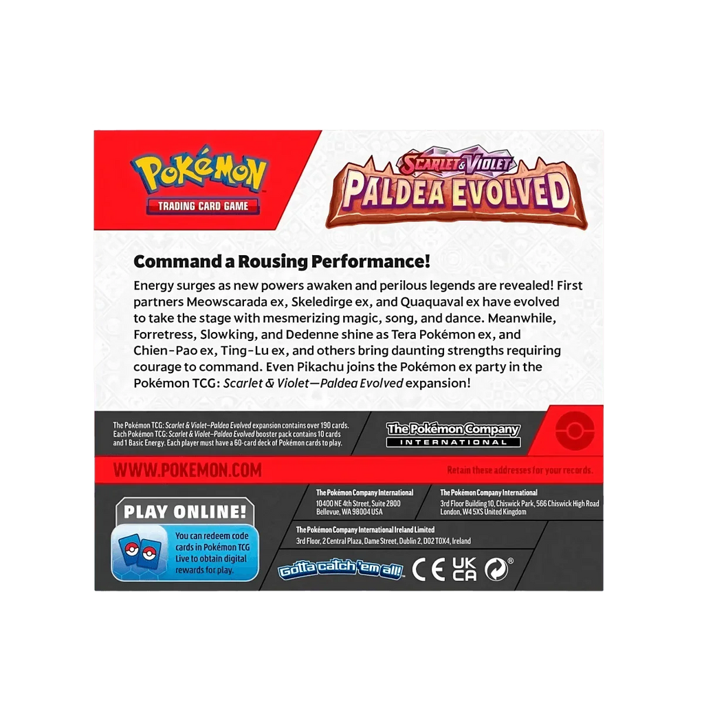 Pokemon TCG - Scarlet & Violet - Paldea Evolved Display Case (6x Booster Boxes)