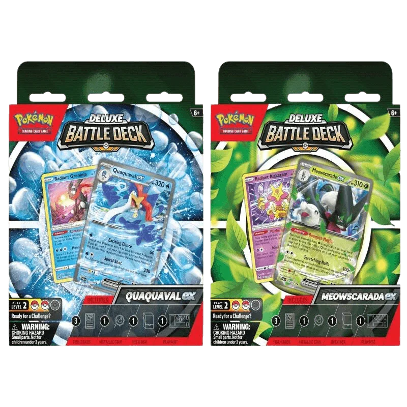 Pokemon TCG - Scarlet & Violet - Deluxe Battle Decks - Meowscarada ex & Quaquaval ex Bundle
