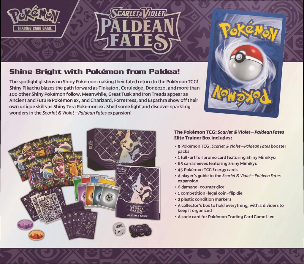 Pokemon TCG - Scarlet & Violet - Paldean Fates - Elite Trainer Box