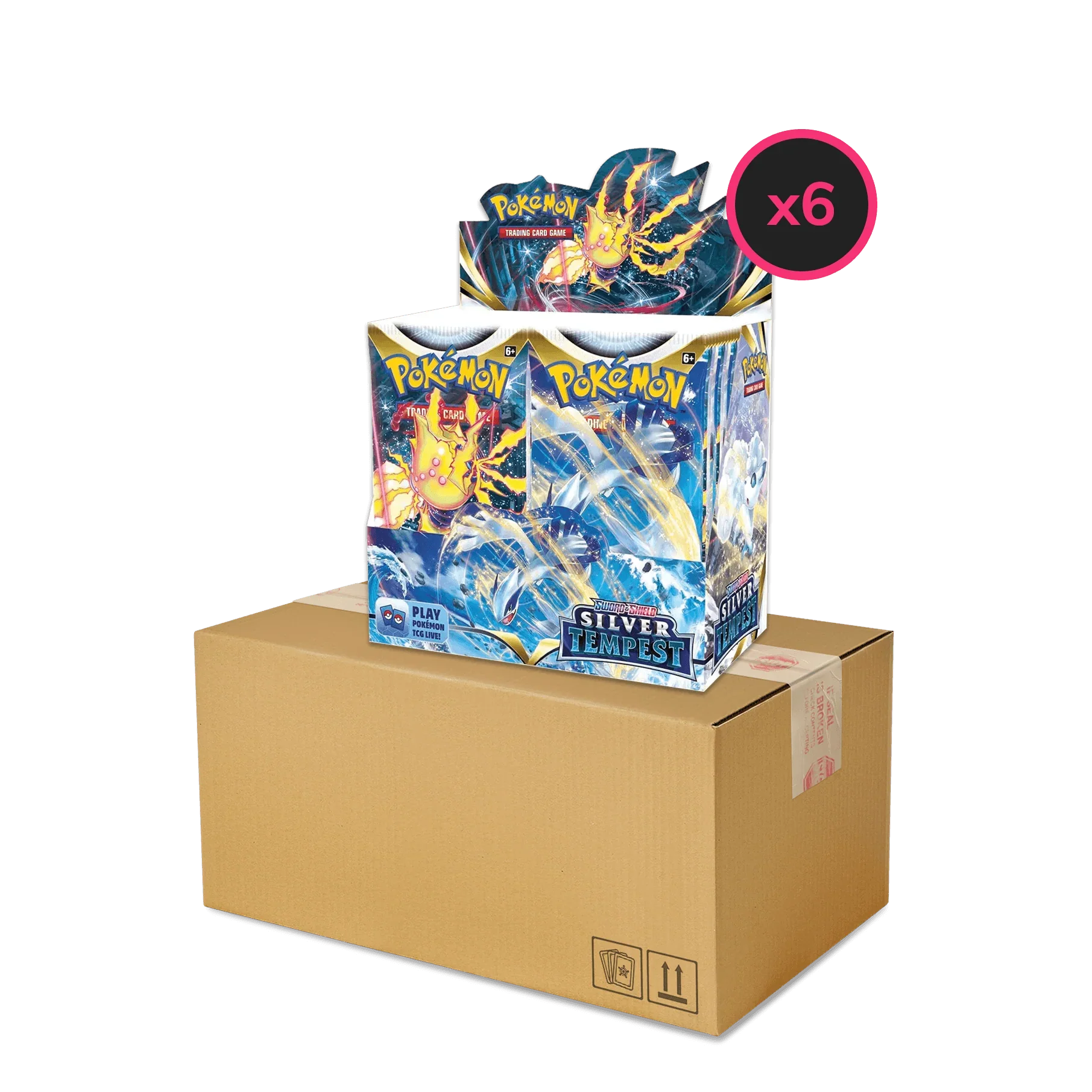 Pokemon TCG - Sword & Shield - Silver Tempest - Display Case (6x Booster Boxes)